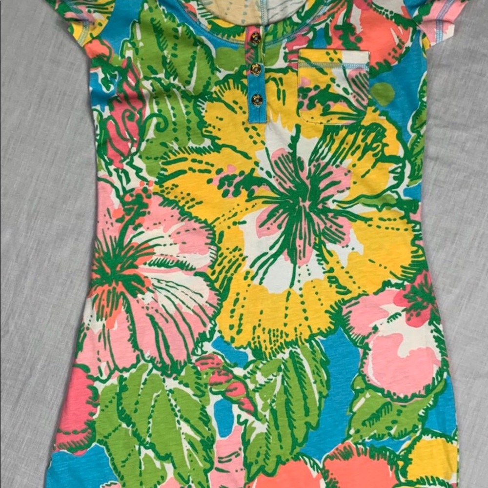 Lilly Pulitzer Britton T-Shirt Dress in Big Flirt